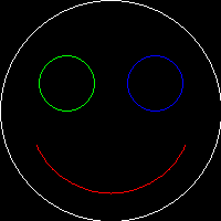 Output of example : Drawing a circle with imagearc()