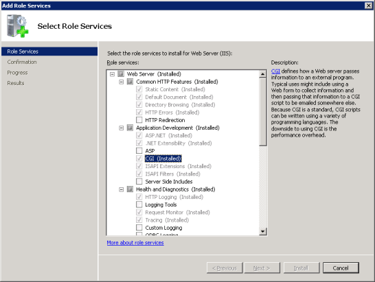 Включення підтримки FastCGI на Windows Server 2008 та Windows Server 2008 R2